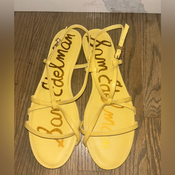 Sam Edelman Teale Yellow Strappy Sandal NWOT never worn women’s size 9 39 - Picture 5 of 7